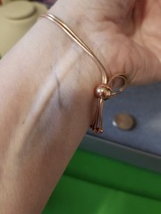 Rose Quartz Adjustable Bolo Bracelet 925 Sterling Silver Rosetone Metal India