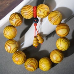 Natural Amber Wood Collectible Wooden Bead Bracelets and Buddhist Prayer Beads