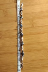 CA Artist Handmade Natural Mabe Blister Pearl & Sterling Silver Bracelet M – L