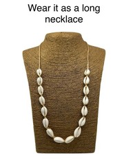 Hawaiian Cowrie Shell Choker Necklace 🌴 Handmade Natural Adjustable Surfer
