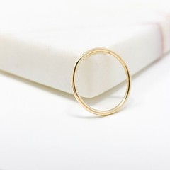 10k Solid Gold 1.3mm Stackable Ring, Simple Gold Ring, Yellow White Rose Rings