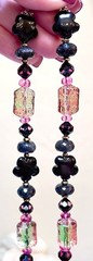 AMAZING Sterling Silver Labradorite, Pink Topaz, Spinel, Art Glass Etc. Necklace