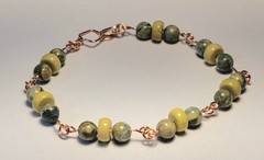Australian Jasper & Yellow Serpentine Handmade Bracelet Jewelry
