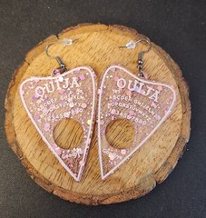 Ouija Board Earrings Jewelry Spiritual Telepathic Messages Planchette Spirits
