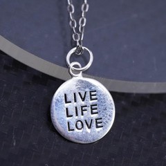 20”, vintage sterling silver 925 flatten circle chain necklace with tag pendant