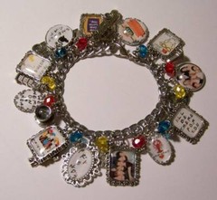 Friends Inspired Charm Bracelet Hand Crafted Glass Dome