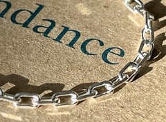NEW $138 Sundance 7″ Sterling Silver Italy Paperclip 925 Link Bracelet Ladies