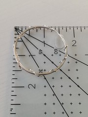 .925 Solid Silver Drop Hoop Earrings Artisan Handmade New.