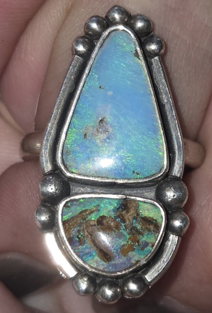 handcrafted Australian opal ring