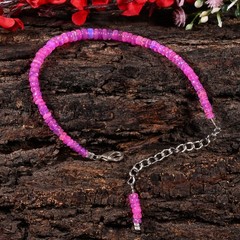 Natural Ethiopian Pink Opal Beaded Bracelet Fire Opal Multicolor Jewelry