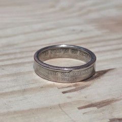 Handcrafted 2000 South Carolina State Quarter Coin Ring SKU 123