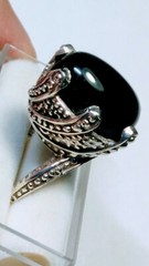 FETCHING STERLING SILVER .925 WITH BLACK ONYX RING IN SIZES 8.0 AND 8.5-8.75