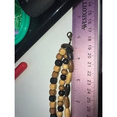 Sandalwood, Darker Brown Wood, and Ebony Beaded String Necklace!