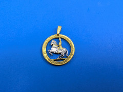 Austrian Lipizzaner Horse Pendant, Austrian Coin Jewelry, 3/4″ in Diameter
