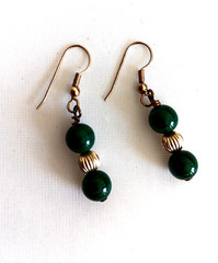 Adajio Left Hand Studio by Sienna Sky Earrings 14k Gold Filled Malachite Beads