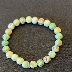 Native Americans Turquoise Gemstone Bracelet Green Round Stone Unisex Adults