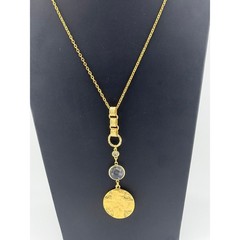 VB&Co Lord’s Prayer Gold Christian Medallion Pendant Necklace