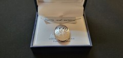Pure Silver Plate Locket Drop Pendant Necklace
