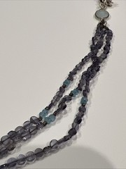 NWOT Sundance Catalog Iolite Apatite Aquamarine “Blue Rainbow Necklace”