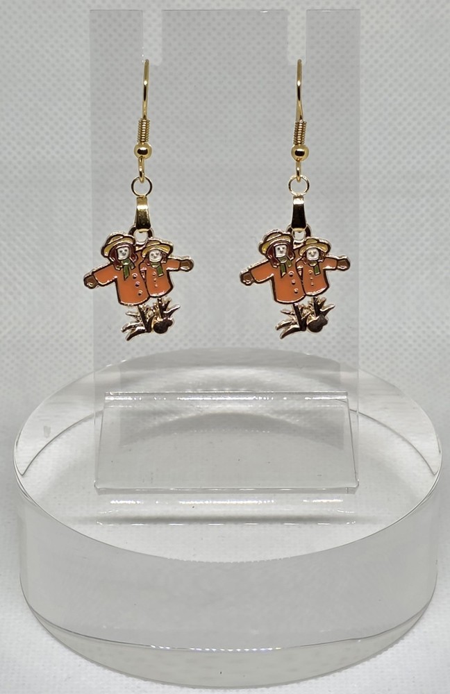 Dangling Fall Scarecrow Golden French Hook Fashion Earrings