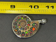 SEE VIDEO:SPECTACULAR RARE,AMMOLITE(CANADA) INLAY IN FOSSIL AMMONITE(MADAGASCAR)