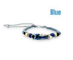 Surfboard Bracelet Anklet Macrame Hemp Dolphin Wood Beads Adjustable Unisex