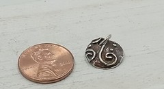 Copper Wash over Sterling Silver Small Swirl Pendant by Rebecca McNerney Designs