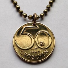 Austria coin pendant Habsburg shield Vienna Salzburg Graz Innsbruck Wels n000237
