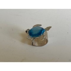Novica Eden Family Sea Glory Blue Turtle Sterling 925 Silver Artisan Ear Cuff