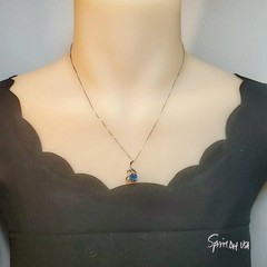 Mystic Topaz Swan Necklace – 18Kgp @ Sterling Silver – Rainbow Mystic Topaz