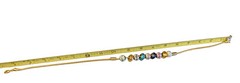 Handcrafted European style Dione beaded Gold Plated Necklace Green Red Gold Bead