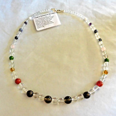 Handcrafted Natural Gemstone Chakra Diffuser Necklace by Healing Light Stones