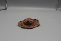 Studio Art light Clay Moon/Face Brown Pendant Artist folkart Jewelry Fashion