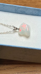 #350- 7.35ct Genuine Freeform Ethiopian Welo Opal on a Sterling Silver Chain