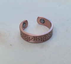 Solid Pure Copper Magnetic Ring Men Women Arthritis Adjustable Ring
