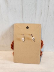 Handmade Croched Burnt Orange Flower Dangle Earrings Made With Nickel Free Hooks