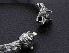Wolves Of Odin Viking Bracelet | Norse Jewelry | Fenrir Wolf | Viking Jewelry