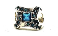 925 Silver Ring With Stones Extravagant Size 49 Jewelry Design Fine Vintage