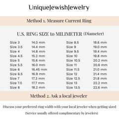 Personalized Name Hebrew Ring In 14K Yellow Gold & 925 Silver Israeli Jewelry
