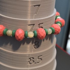 Multicolor Glass Beaded Bracelet 7.5in Sterling Silver 925 Lobster Clasp