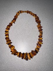 Natural Baltic Amber Honey, Butterscotch & Deep Cognac Necklace 20″ -66.3g
