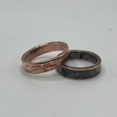 Lucky Penny Coin Ring, Copper Band (Thin Band)