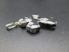 Vintage Natural Snowflake Obsidian Cross Stone Healing Anchor Estate 1 Inch