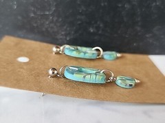 Polymer Clay Dangling Pierced Earrings New