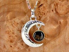 Beautiful Luna Necklace I 925 Silver Meteorite Pendant Jewelry – TOP METEORITE