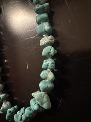 Block Turquoise Howlite Necklace