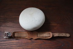 Vintage Leather Cuff Stamped Natural Bracelet Watch Strap Swedish Sweden Brown