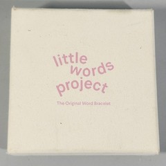 Little Words Project BELIEVE Word Bracelet S/M Pink Pearl Beads Inspire Gift