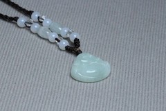 Cert’d Natural Light green A Jadeite jade Hand-Carved Maitreya Buddha Pendant