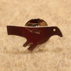 Small Bird Tie Tack or Pin; Sterling Silver; Made in USA by Peggy Johnson, 1999